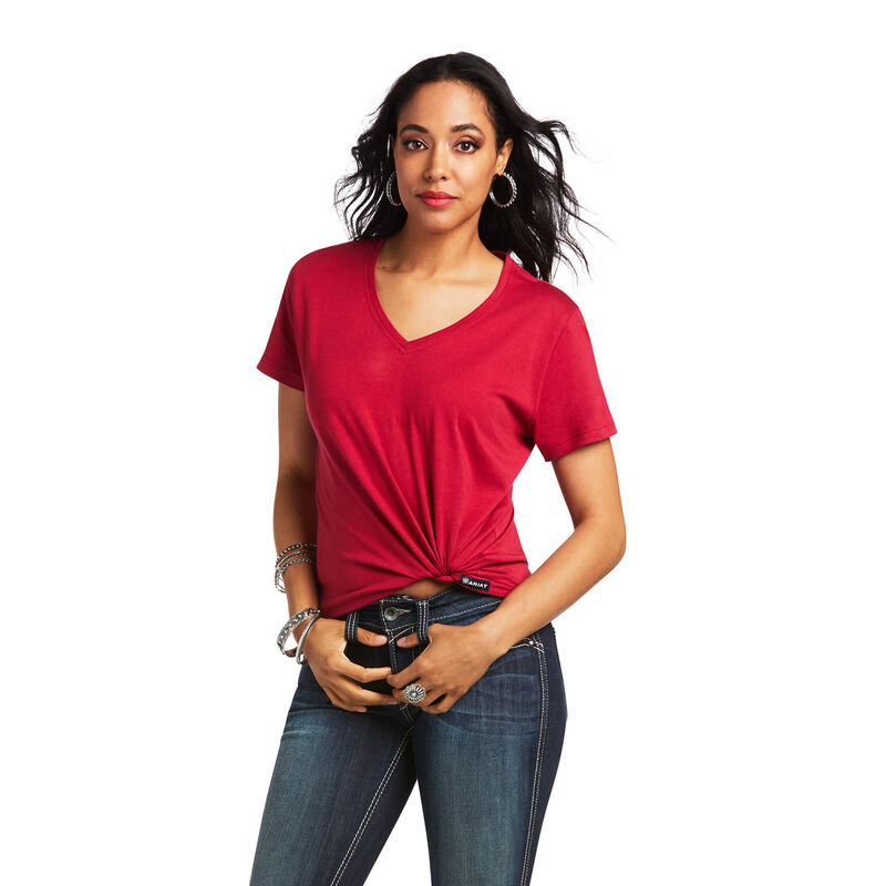 Camisetas Ariat Element Rojas Mujer - Chile 765-AYFXSG